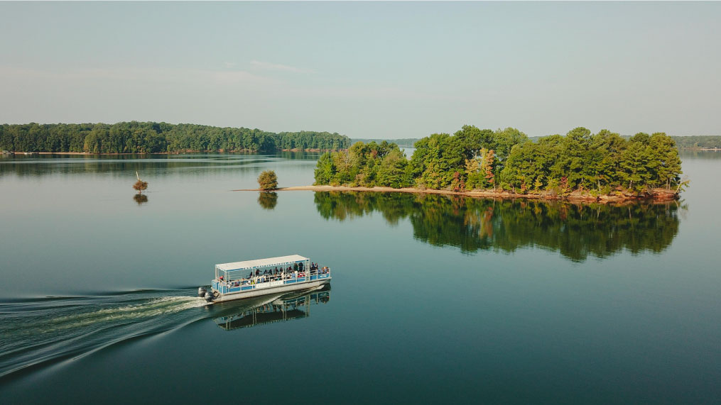 The Chattahoochee Riverkeeper floating classroom departs from Oakfuskee Conservation Center for a trip on West Point Lake.