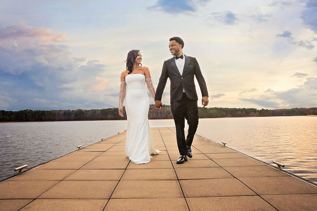 Married Couple on their wedding day at Oakfuskee Conservation Center, West Point Lake